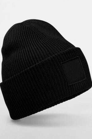 Deep Cuffed Tonal Patch Beanie