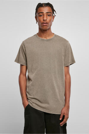 Acid Washed Round Neck Tee