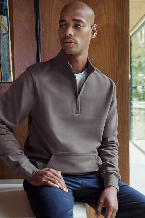 1/4 Zip Pique Sweatshirt