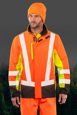 Recycled 3-Layer Printable 3-Tone Safety Softshell