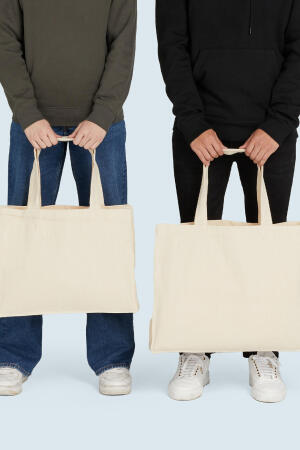 Canvas Wide Shopper with Fold LH