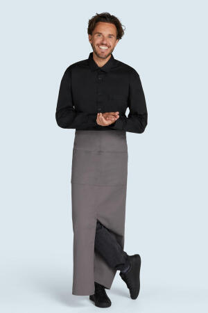 BERLIN Long Bistro Apron with Vent and Pocket