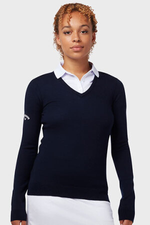 Ladies V-Neck Merino Sweater