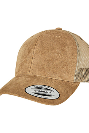 Suede Leather Trucker Cap