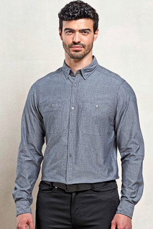 Men`s Organic Chambray Fairtrade Long Sleeve Shirt