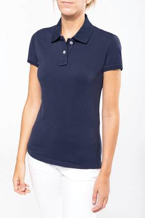 Damen Vintage Piqué Poloshirt