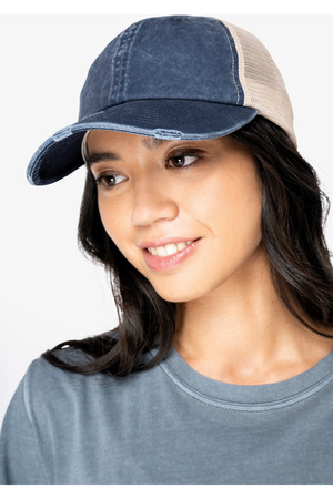 Unisex-Trucker-Cap zerrissener Look