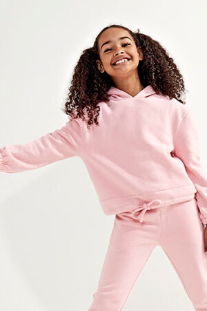 Kids Recycled Cropped Oversize Hoodie